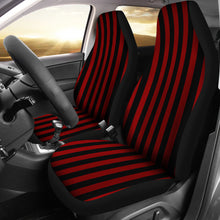 Load image into Gallery viewer, Red and Black Striped Car Seat Covers