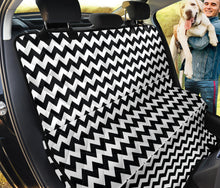 Load image into Gallery viewer, Black White Chevron Back Seat Bench Cover Protector For Pets