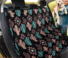 Load image into Gallery viewer, Dusty Rose Pastel Turquoise Boho Cactus Pattern Back Seat Cover For Pets