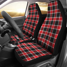 Load image into Gallery viewer, Red and Black Plaid Check Car Seat Covers