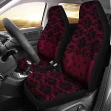 Load image into Gallery viewer, Dark Pink Lace Car Seat Covers