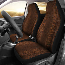 Load image into Gallery viewer, Black Cognac Color Snake Skin Reptile Scales Pattern Car Seat Covers