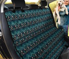 Load image into Gallery viewer, Black and Teal Ethnic Pattern Back Seat Cover For Pets