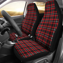 Load image into Gallery viewer, Red, Black and White Plaid Tartan Car Seat Covers