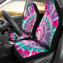 Load image into Gallery viewer, Pink Purple and Teal Tie Dye Car Seat Covers
