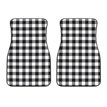 Load image into Gallery viewer, Black and White Buffalo Plaid Front Car Floor Mats