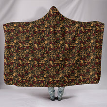 Load image into Gallery viewer, Skulls With Roses Hooded Blanket