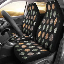 Load image into Gallery viewer, Ethnic Leaves Patter on Black Car Seat Covers Set of 2