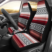 Load image into Gallery viewer, Dusty Rose, White and Black Serape Inspired Car Seat Covers Seat Protectors