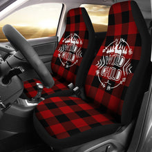 Load image into Gallery viewer, Wild Child on Buffalo Plaid Car Seat Covers