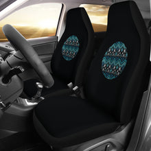 Load image into Gallery viewer, Black With Ethnic Pattern Circle Design Car Seat Covers