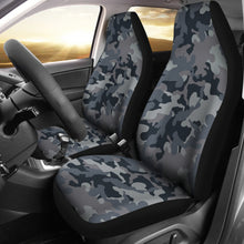 Load image into Gallery viewer, Gray Camouflage Car Seat Covers Camo Pattern