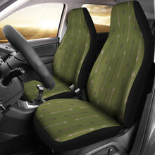 Load image into Gallery viewer, Olive Green With Boho Arrows Pattern Car Seat Covers Set