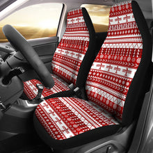 Load image into Gallery viewer, Red and White Thunderbird Pattern Car Seat Covers Native American Ethnic Mexican Inspired