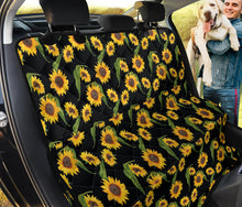 Load image into Gallery viewer, Black With Rustic Sunflower Pattern Back Bench Seat Cover For Pets