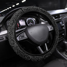 Load image into Gallery viewer, Black and White Vine Steering Wheel Cover