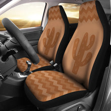 Load image into Gallery viewer, Desert Chevron and Cactus Design Car Seat Covers Set