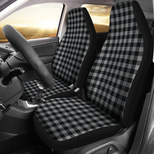 Load image into Gallery viewer, Gray Small Buffalo Plaid Car Seat Covers Set