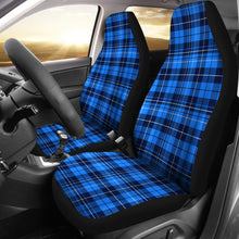 Load image into Gallery viewer, Blue, Plaid, Tartan Car Seat Covers Set
