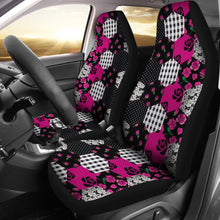 Load image into Gallery viewer, Hot Pink Shabby Chic Patchwork Quilt With Roses Style Car Seat Covers