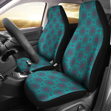 Load image into Gallery viewer, Teal and Pink Mandala Pattern Hippie Boho Seat Covers