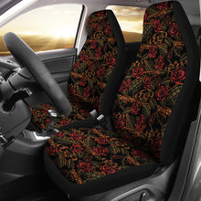 Load image into Gallery viewer, Roses With Grenades, Guns and Brass Knuckles Car Seat Covers Weapons Pattern Seat Protectors