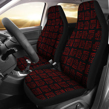 Load image into Gallery viewer, Black and Red Tribal Ethnic Pattern Car Seat Covers Set