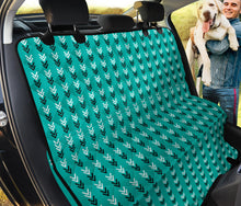 Load image into Gallery viewer, Teal, White and Black Arrow Pattern Dog Hammock Back Seat Cover For Pets
