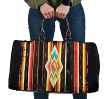 Load image into Gallery viewer, Native American Navajo Serape Style Travel Bag Duffel With Faux Leather Handles
