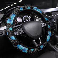 Load image into Gallery viewer, Black and White Vine Steering Wheel Cover