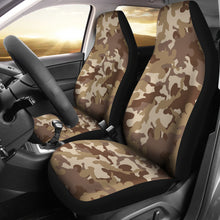Load image into Gallery viewer, Brown Camo Car Seat Covers Brown and Tan Desert Camouflage Pattern Seat Protectors