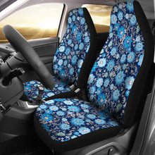 Load image into Gallery viewer, Blue Flower Pattern Car Seat Covers