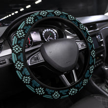 Load image into Gallery viewer, Turquoise Tribal Cactus Steering Wheel Cover
