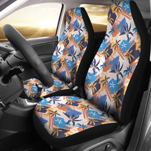 Load image into Gallery viewer, Blue Orange and Yellow Palm Trees Pattern Car Seat Covers