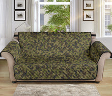 Load image into Gallery viewer, Camo Couch Protector green, Brown and Gray Camouflage Slip Cover 70" Seat Width