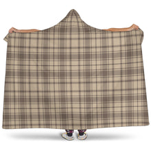 Load image into Gallery viewer, Brown and Tan Hooded Blanket With Tan Sherpa Lining