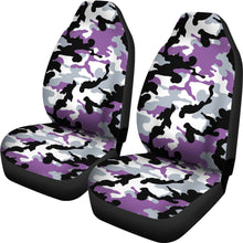 Load image into Gallery viewer, Purple Camouflage Car Seat Covers Set Camo