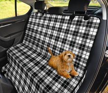 Load image into Gallery viewer, Black and White Plaid Pattern Tartan Back Seat Cover Pet Hammock
