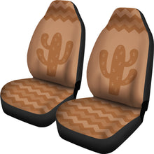 Load image into Gallery viewer, Desert Chevron and Cactus Design Car Seat Covers Set