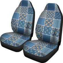 Load image into Gallery viewer, Blue Shabby Chic Patchwork Style Car Seat Covers