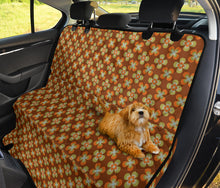 Load image into Gallery viewer, Brown With Orange Retro Hippie Flowers Pet Hammock Back Seat Cover