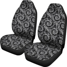 Load image into Gallery viewer, Black and Gray Tie Dye Car Seat Covers Front Seat Protectors
