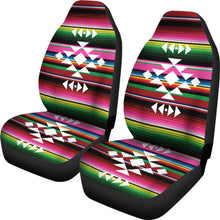 Load image into Gallery viewer, Ethnic Tribal Design on Colorful Rainbow Serape Car Seat Covers