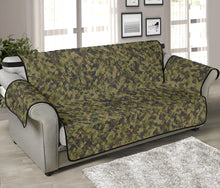Load image into Gallery viewer, Camo Couch Protector green, Brown and Gray Camouflage Slip Cover 70" Seat Width