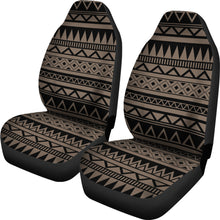 Load image into Gallery viewer, Stone Brown and Black Tribal Pattern Abstract Ethnic Car Seat Covers
