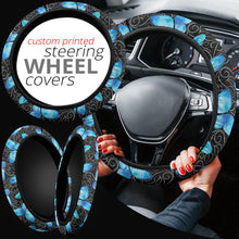 Load image into Gallery viewer, Black and White Vine Steering Wheel Cover