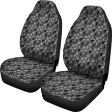 Load image into Gallery viewer, Gray Paisley Bandana Print Car Seat Covers Set