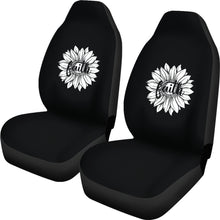 Load image into Gallery viewer, Black White Faith Sunflower Car Seat Covers Set