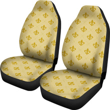 Load image into Gallery viewer, Gold Fleur De Lis Car Seat Covers Seat Protectors