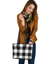 Load image into Gallery viewer, Large Buffalo Plaid Pattern Tote Bags